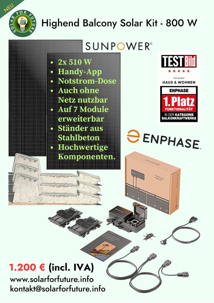 Balkonkraftwerk Enphase und Sunpower